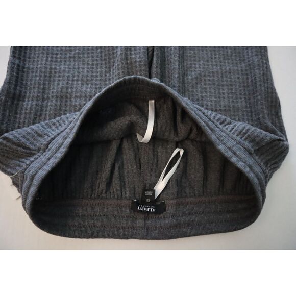 Alfani Women Sz XS Charcoal Gray 2-pc Thermal Waffle-Knit Henley Pajama Set - Picture 8 of 16